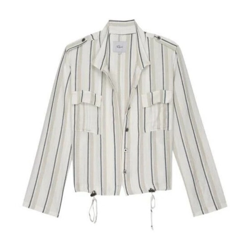 Womens Rails Rowen Linen Rayon Blend Button Pocke… - image 2